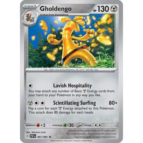 Pokemon Trading Card Game Paldean Fates Rare Gholdengo #67