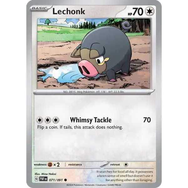 Pokemon Trading Card Game Paldean Fates Common Lechonk #71