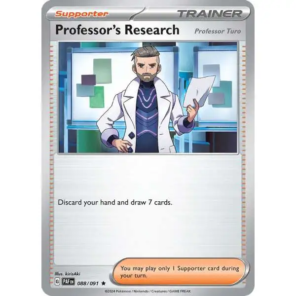 Pokemon Trading Card Game Paldean Fates Rare Professor's Research #88