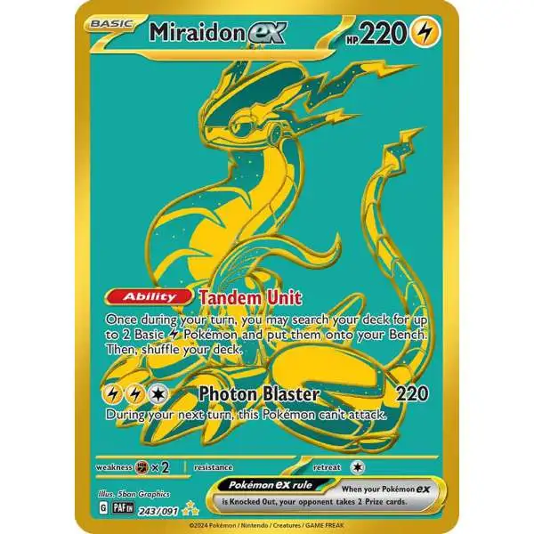 basic miraidon pokemon card Graded: ex 244/198 Scarlet & Violet Base Set (2023) S Double Infinity Gaming Pokmon ex rule When a Pokmon ex has been Knocked Out Miraidon ex PR-SV 87 |