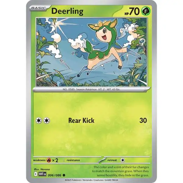 Pokemon Trading Card Game White Flare Common Deerling #6