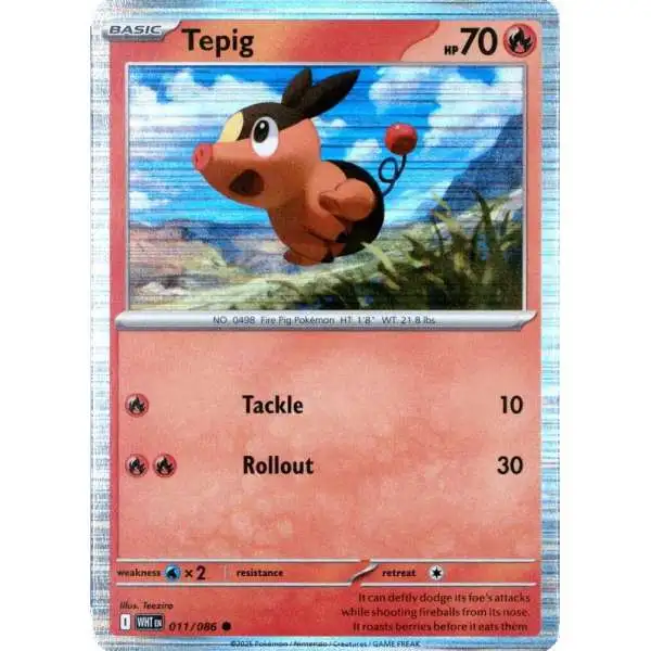 Pokemon Trading Card Game Scarlet & Violet White Flare Promo Foil Tepig #11