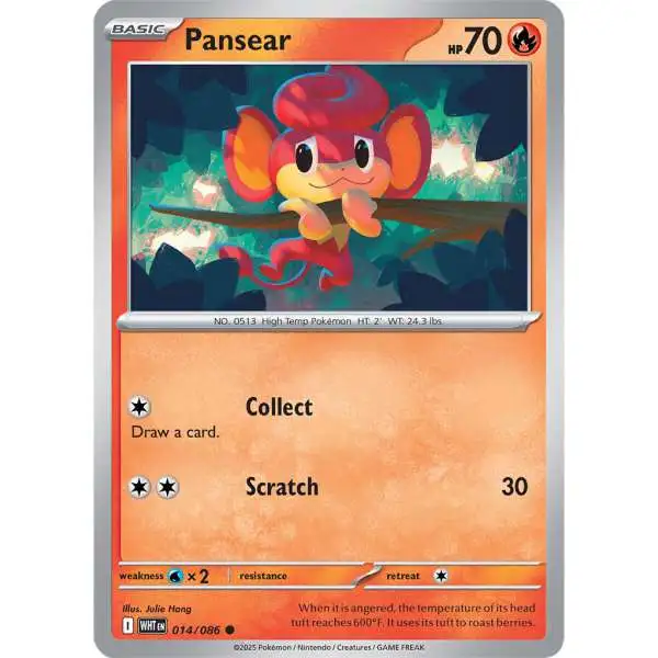 Pokemon Trading Card Game White Flare Common Pansear #14