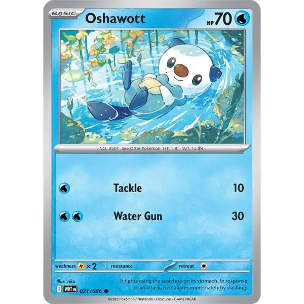 Pokemon Trading Card Game White Flare Common Oshawott #21