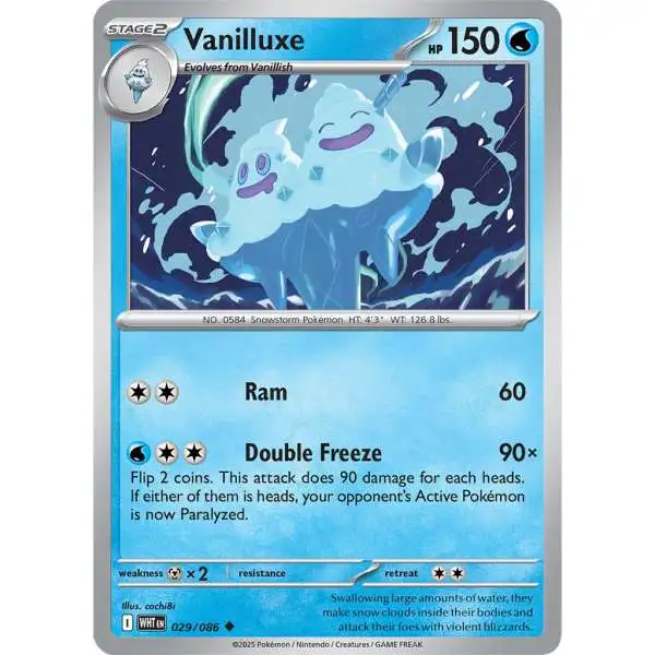 Pokemon Trading Card Game White Flare Uncommon Vanilluxe #29