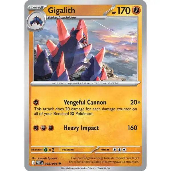 Pokemon Trading Card Game White Flare Uncommon Gigalith #48