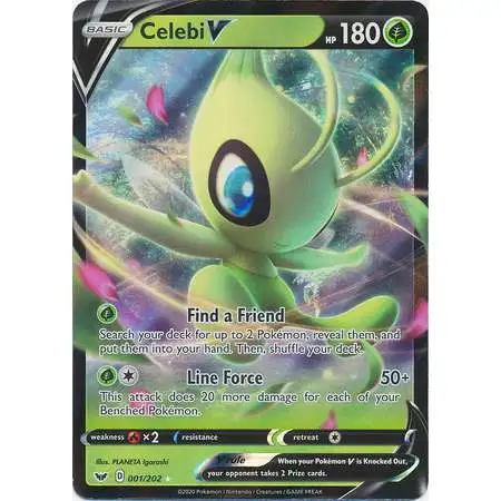 Pokemon Trading Card Game Sword & Shield Base Set Ultra Rare Celebi V #1