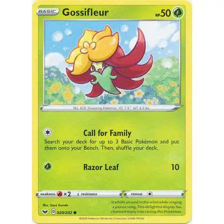 Pokemon Trading Card Game Sword & Shield Base Set Common Gossifleur #20