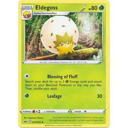 Pokemon Trading Card Game Sword & Shield Base Set Uncommon Eldegoss #21