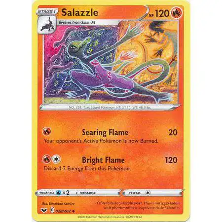 Pokemon Trading Card Game Sword & Shield Base Set Uncommon Salazzle #28