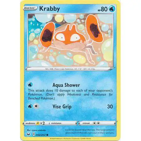 Pokemon Trading Card Game Sword & Shield Base Set Common Krabby #42