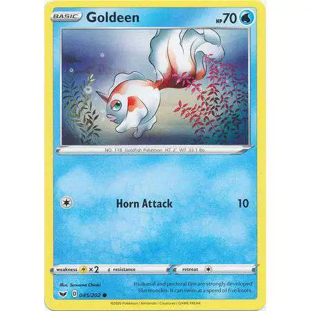 Pokemon Trading Card Game Sword & Shield Base Set Common Goldeen #45