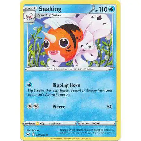 Pokemon Trading Card Game Sword & Shield Base Set Uncommon Seaking #47