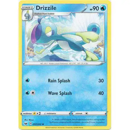 Pokemon Trading Card Game Sword & Shield Base Set Uncommon Drizzile #57