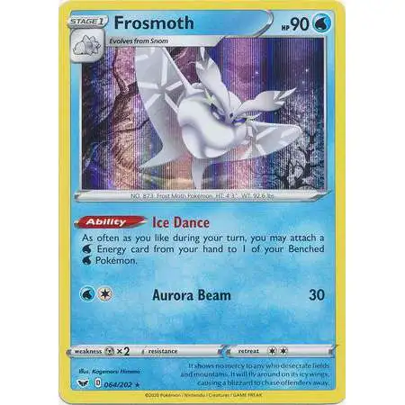 Pokemon Trading Card Game Sword & Shield Base Set Rare Holo Frosmoth #64
