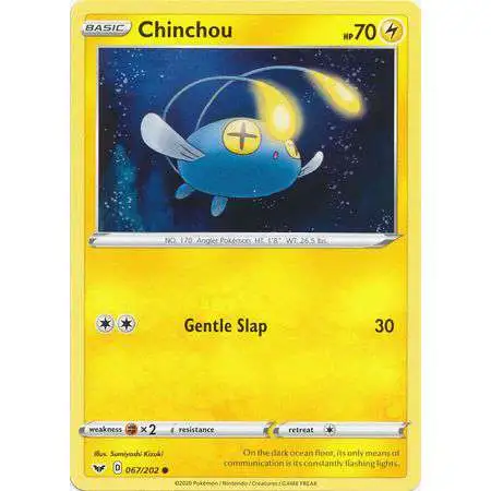 Pokemon Trading Card Game Sword & Shield Base Set Common Chinchou #67