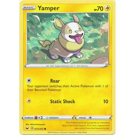 Pokemon Trading Card Game Sword & Shield Base Set Common Yamper #73