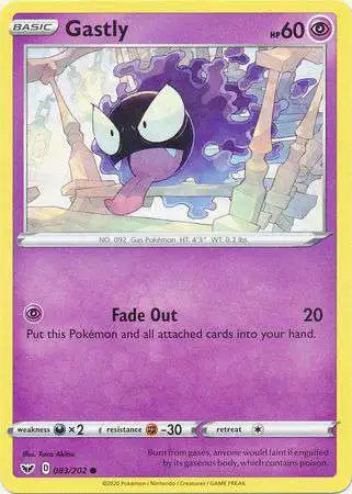 Pokemon Trading Card Game Sword & Shield Base Set Common Gastly #83