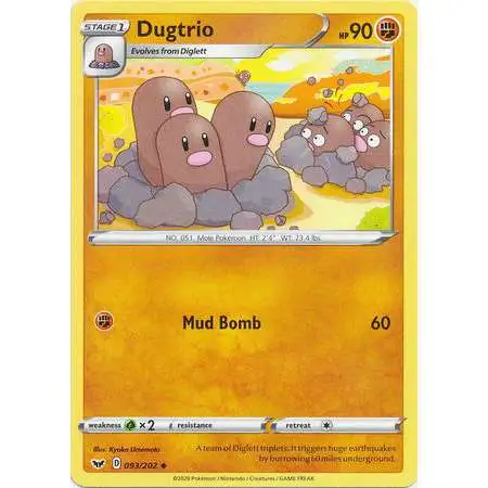 Pokemon Trading Card Game Sword & Shield Base Set Uncommon Dugtrio #93
