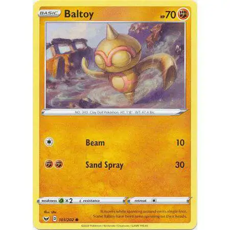 Pokemon Trading Card Game Sword & Shield Base Set Common Baltoy #101