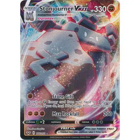 stonjourner pokemon card price Trading Game Sword Shield Base Set Single Card Ultra Rare VMAX 116 Fighting Rarity Pokemon Single Card Sword &