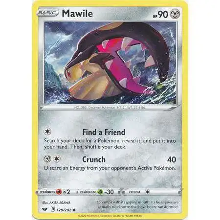 Pokemon Trading Card Game Sword & Shield Base Set Common Mawile #129