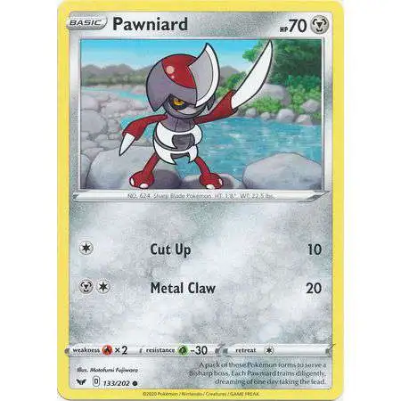 Pokemon Trading Card Game Sword & Shield Base Set Common Pawniard #133