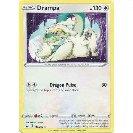 Pokemon Trading Card Game Sword & Shield Base Set Rare Drampa #149