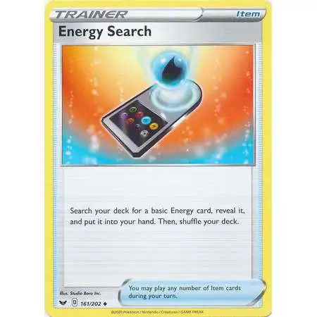 Pokemon Trading Card Game Sword & Shield Base Set Uncommon Energy Search #161