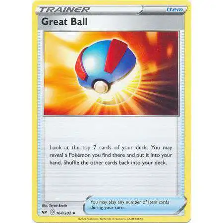 Pokemon Trading Card Game Sword & Shield Base Set Uncommon Great Ball #164