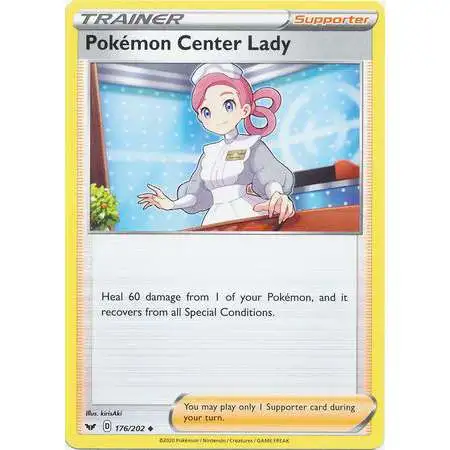 Trading Card Game Sword & Shield Base Set Uncommon Pokemon Center Lady #176