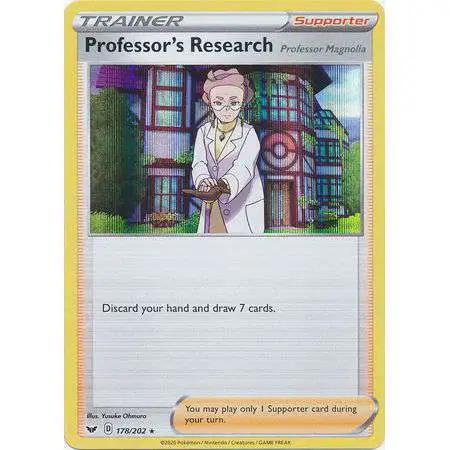Pokemon Trading Card Game Sword & Shield Base Set Rare Holo Professor's Research #178 [Magnolia]