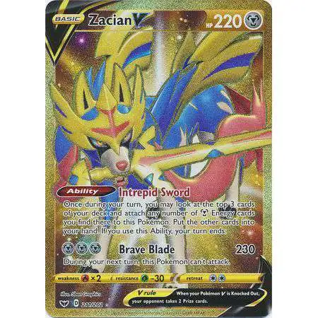 Pokemon Trading Card Game Sword & Shield Base Set Secret Rare Zacian V #211