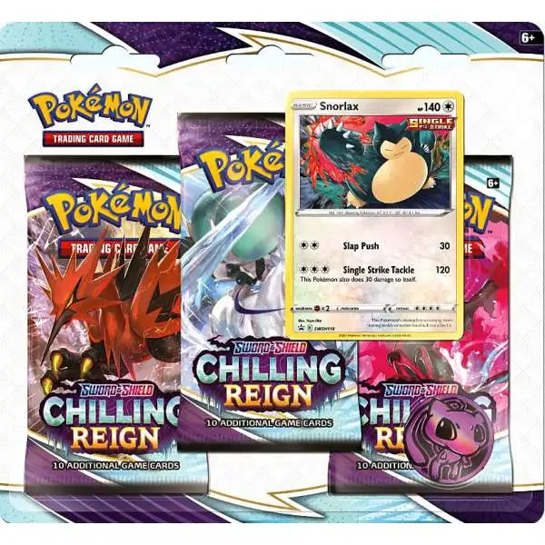 Pokemon Sword & Shield Chilling Reign Snorlax Special Edition [3 Booster Packs, Promo Card & Coin]