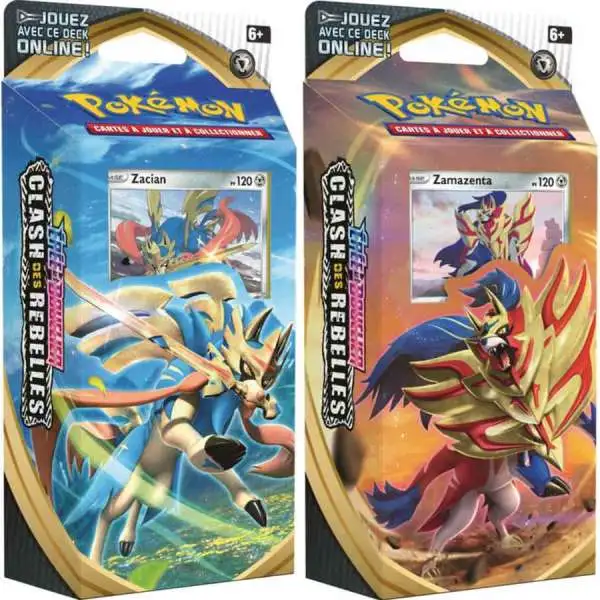 Pokemon Sword & Shield Rebel Clash Zamazenta & Zacian Set of Both Theme Decks