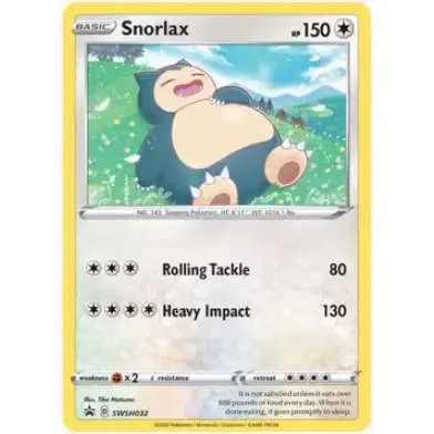 Pokemon Trading Card Game Sword & Shield Base Set Rare Snorlax SWSH032