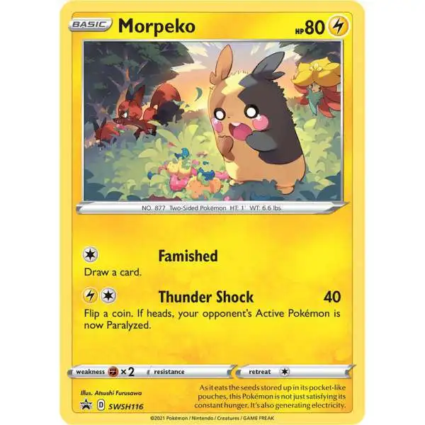 Pokemon Trading Card Game Sword & Shield Promo Uncommon Morpeko #116