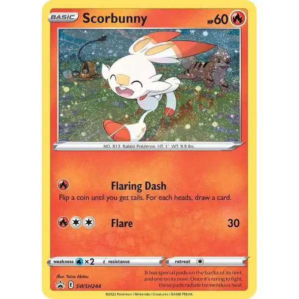 Pokemon Trading Card Game Sword & Shield Promo Scorbunny SWSH244 [Full Art]
