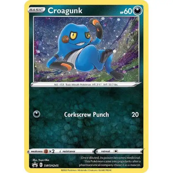 Pokemon Trading Card Game Sword & Shield Promo Croagunk SWSH245 [Cosmos Holo]
