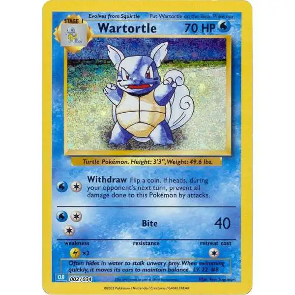 Pokemon Trading Card Game Classic Classic Collection Wartortle #2 [CLB]