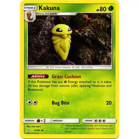 Pokemon Trading Card Game Sun & Moon Team Up Uncommon Kakuna #4 [Reverse Holo] [Lightly Played]