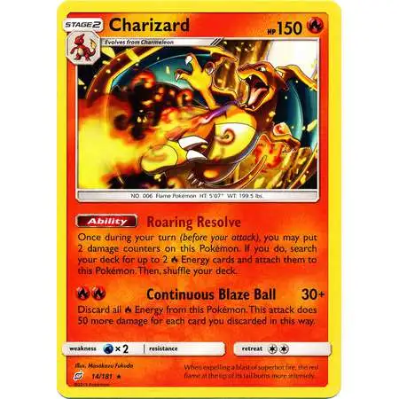 Pokemon Trading Card Game Sun & Moon Team Up Holo Rare Charizard #14