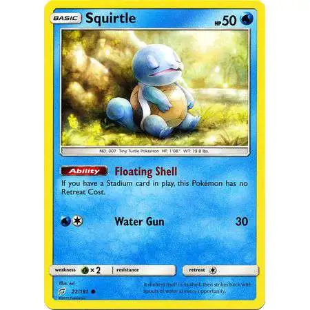 Pokemon Trading Card Game Sun & Moon Team Up Common Squirtle #22