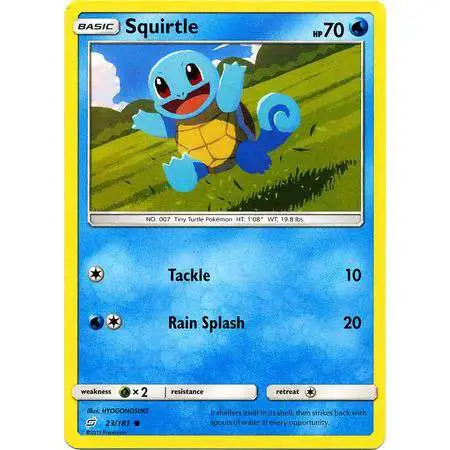 Pokemon Trading Card Game Sun & Moon Team Up Common Squirtle #23 [Reverse Holo]