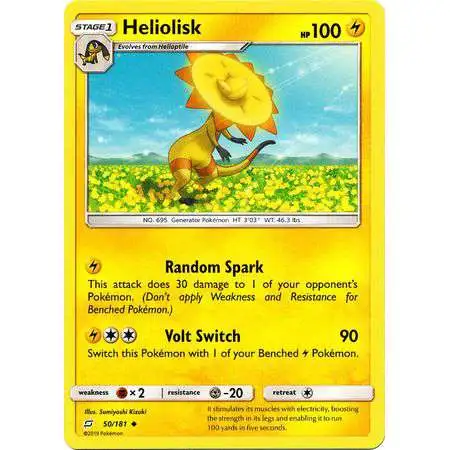 Pokemon Trading Card Game Sun & Moon Team Up Uncommon Heliolisk #50