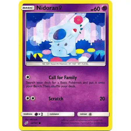 Pokemon Trading Card Game Sun & Moon Team Up Common Nidoran F #54