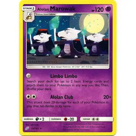 Pokemon Trading Card Game Sun & Moon Team Up Rare Alolan Marowak #64