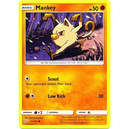 Pokemon Trading Card Game Sun & Moon Team Up Common Mankey #71