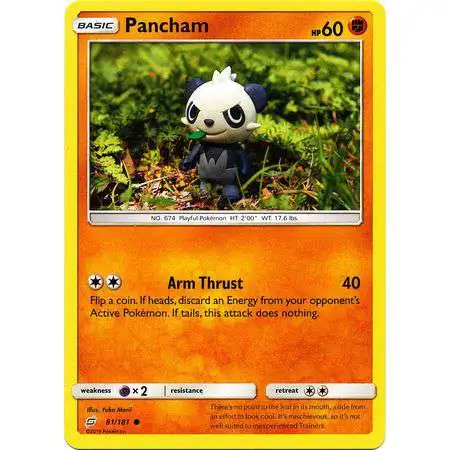 Pokemon Trading Card Game Sun & Moon Team Up Common Pancham #81
