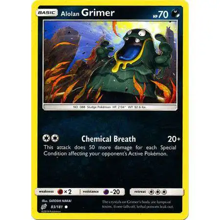 Pokemon Trading Card Game Sun & Moon Team Up Common Alolan Grimer #83